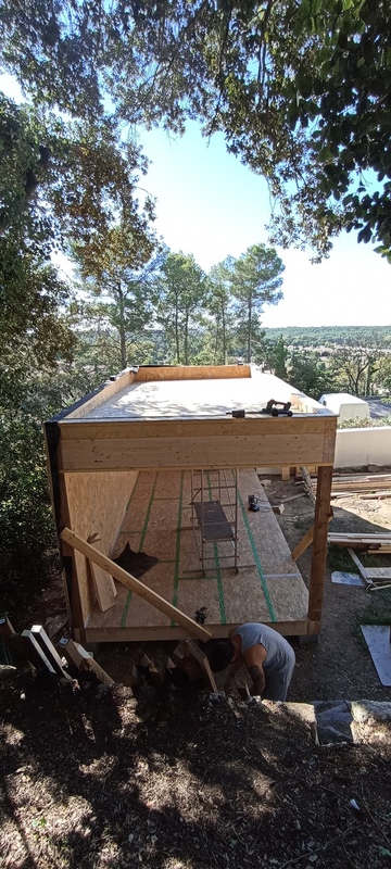 Studio en ossature bois sur plots béton sur Castelnau-le-Lez